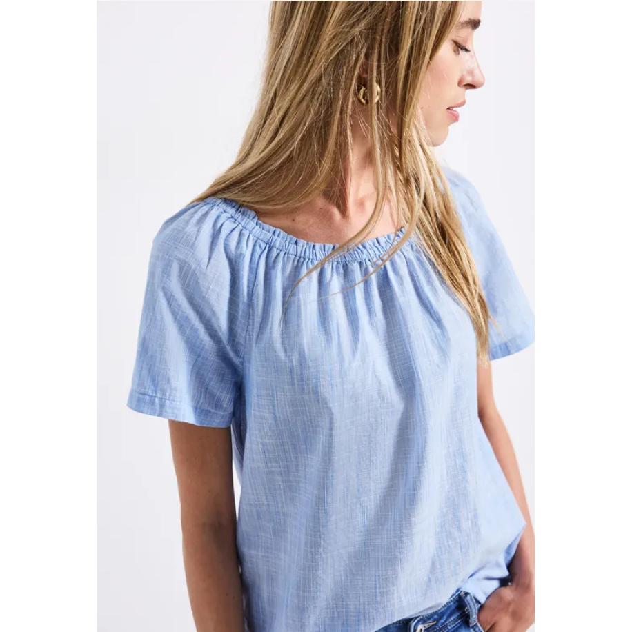 Street One Chambray blouse Blauw