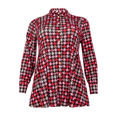 Yoek YOEK Blouse lichtblauw / lichtroze / grenadine / zwart