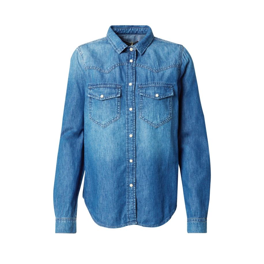 Le Temps des Cerises Le Temps Des Cerises Blouse Juanita blauw denim -