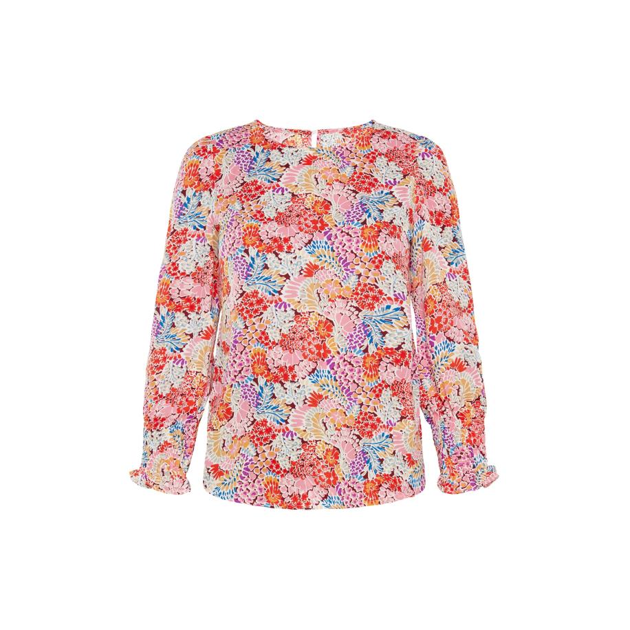 FELIPA FELIPA Blouse Fashion Look rosa / rood / wijnrood / wit -