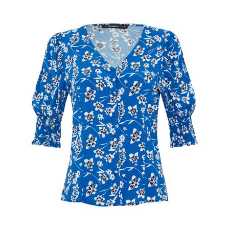 Threadbare Threadbare Blouse Sand blauw / zwart / wit