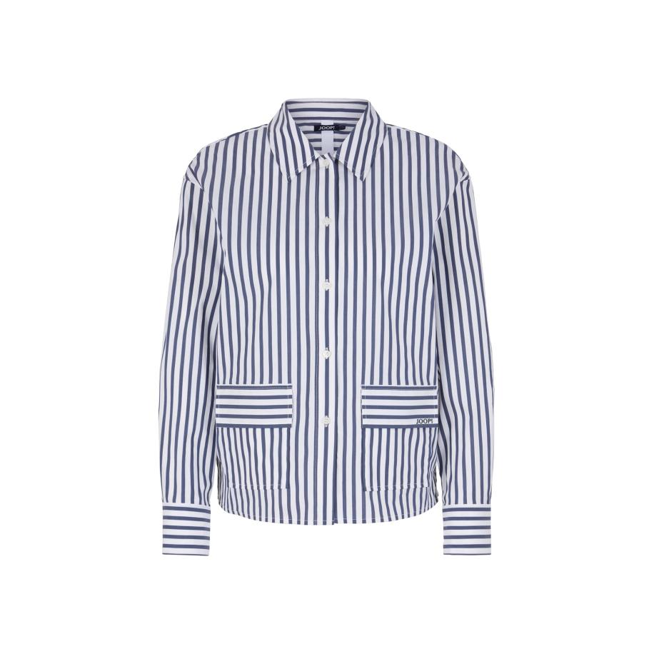 JOOP! JOOP! Blouse Baraa donkerblauw / wit -
