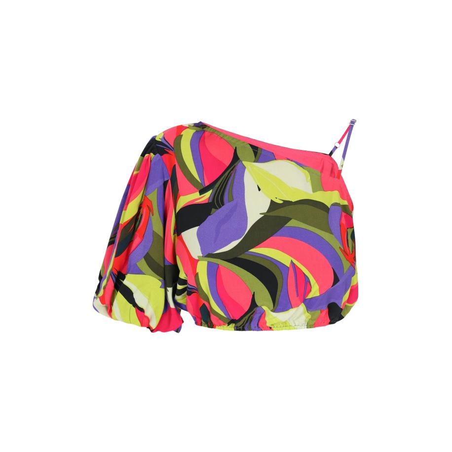 IZIA IZIA Blouse groen / lila / pink / zwart -
