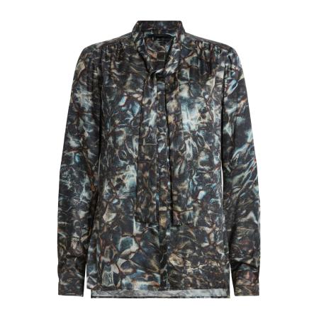 AllSaints AllSaints Blouse TONI CALADESI navy / turquoise / royal blue/koningsblauw / offwhite