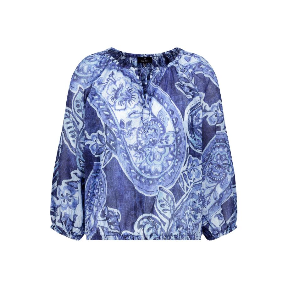 Monari monari Blouse blauw / lichtblauw / wit -