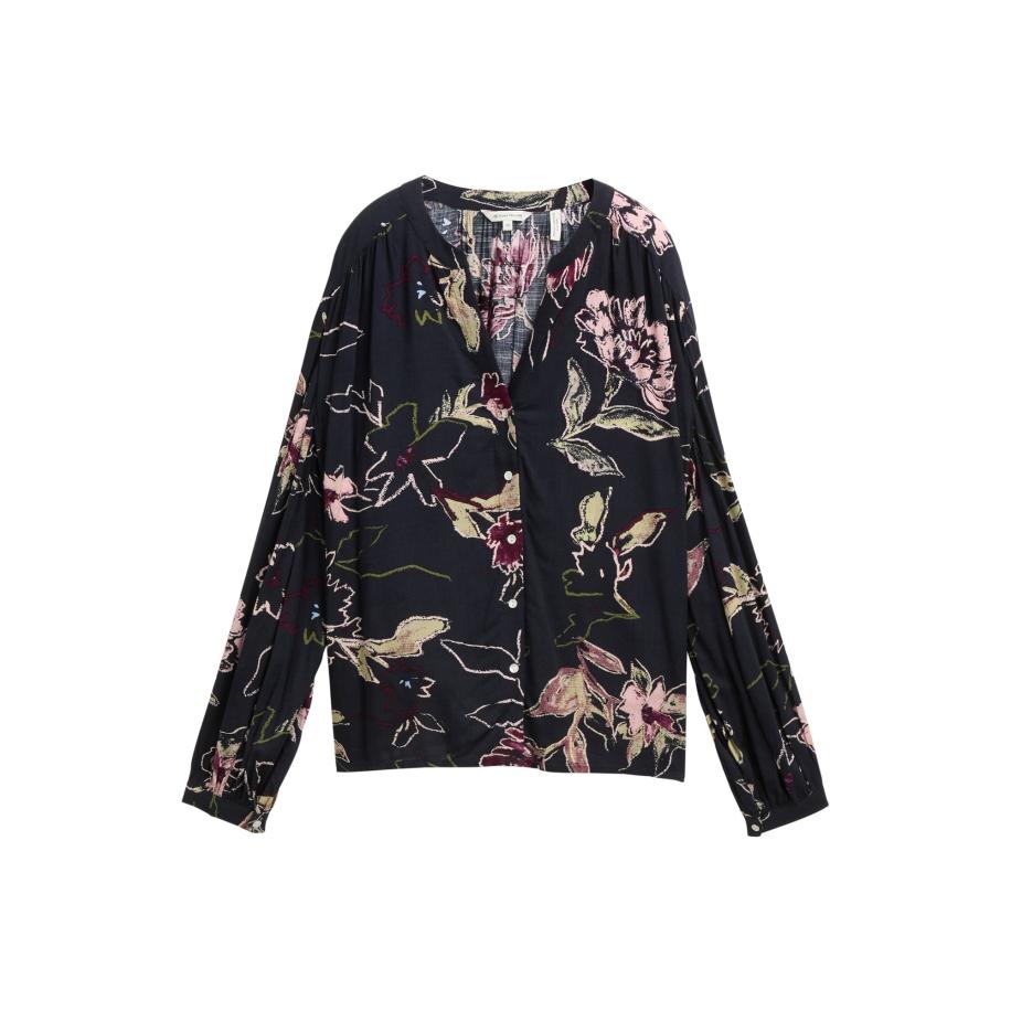 Tom Tailor TOM TAILOR Blouse beige / groen / aubergine / zwart -