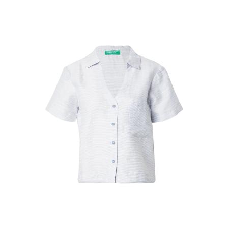 United Colors of Benetton UNITED COLORS OF BENETTON Blouse lichtblauw / wit