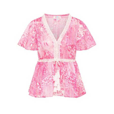 IZIA IZIA Blouse pink / wit