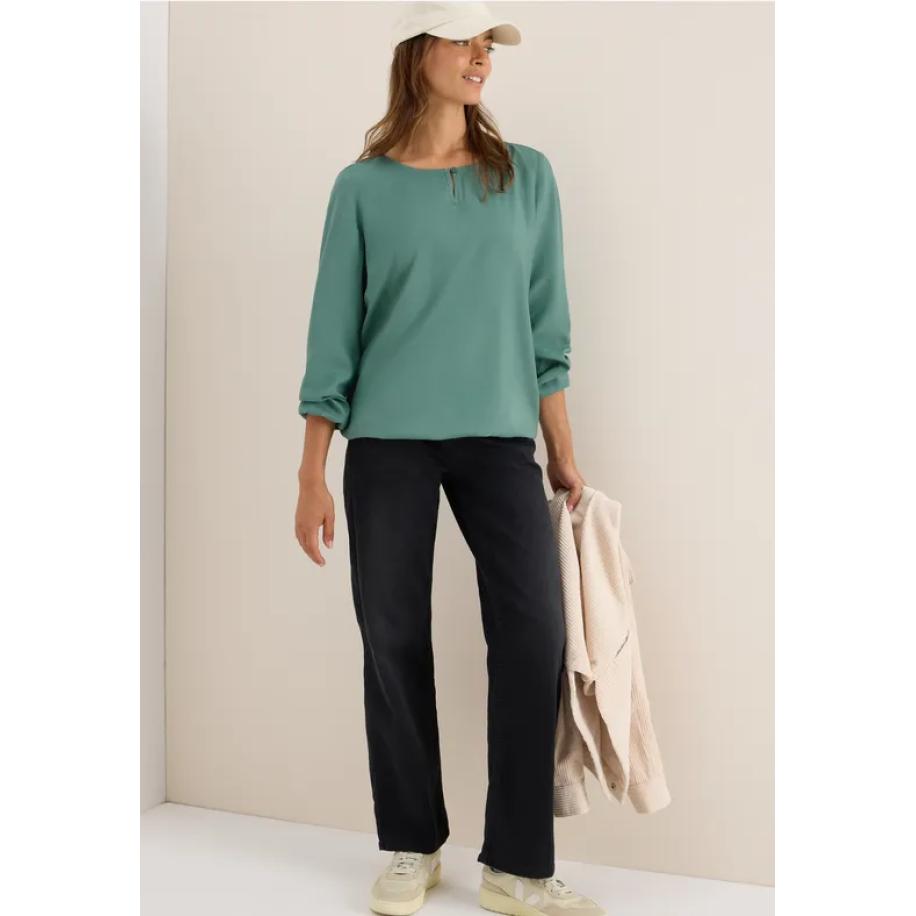 CECIL Blouse in effen kleur Groen
