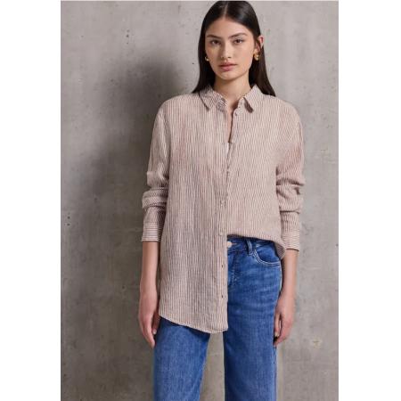 Street One Gestreept linnen overhemd blouse