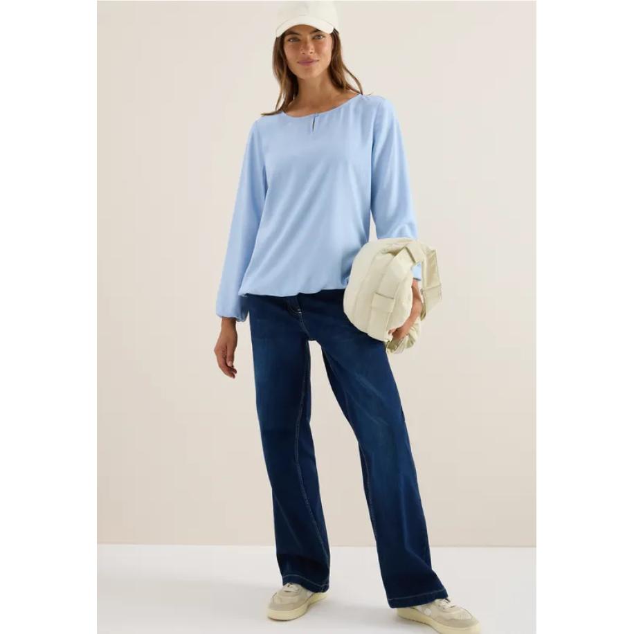 CECIL Blouse in effen kleur Blauw