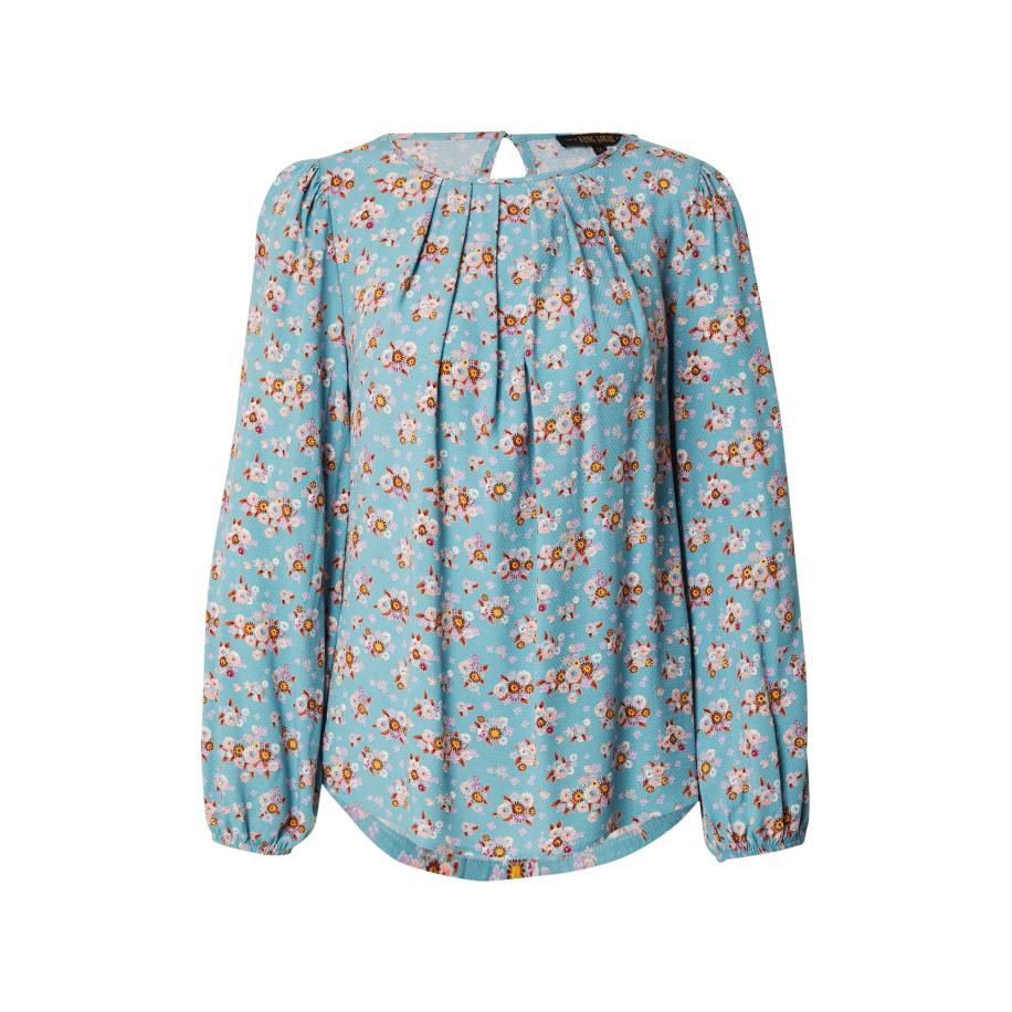 King Louie King Louie Blouse Laura hemelsblauw / roestbruin / geel / rosa -