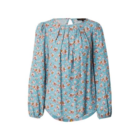 King Louie King Louie Blouse Laura hemelsblauw / roestbruin / geel / rosa