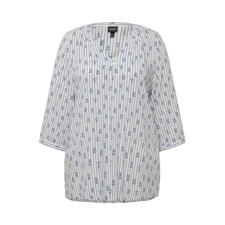 Ulla Popken Ulla Popken Tuniek navy / wit -