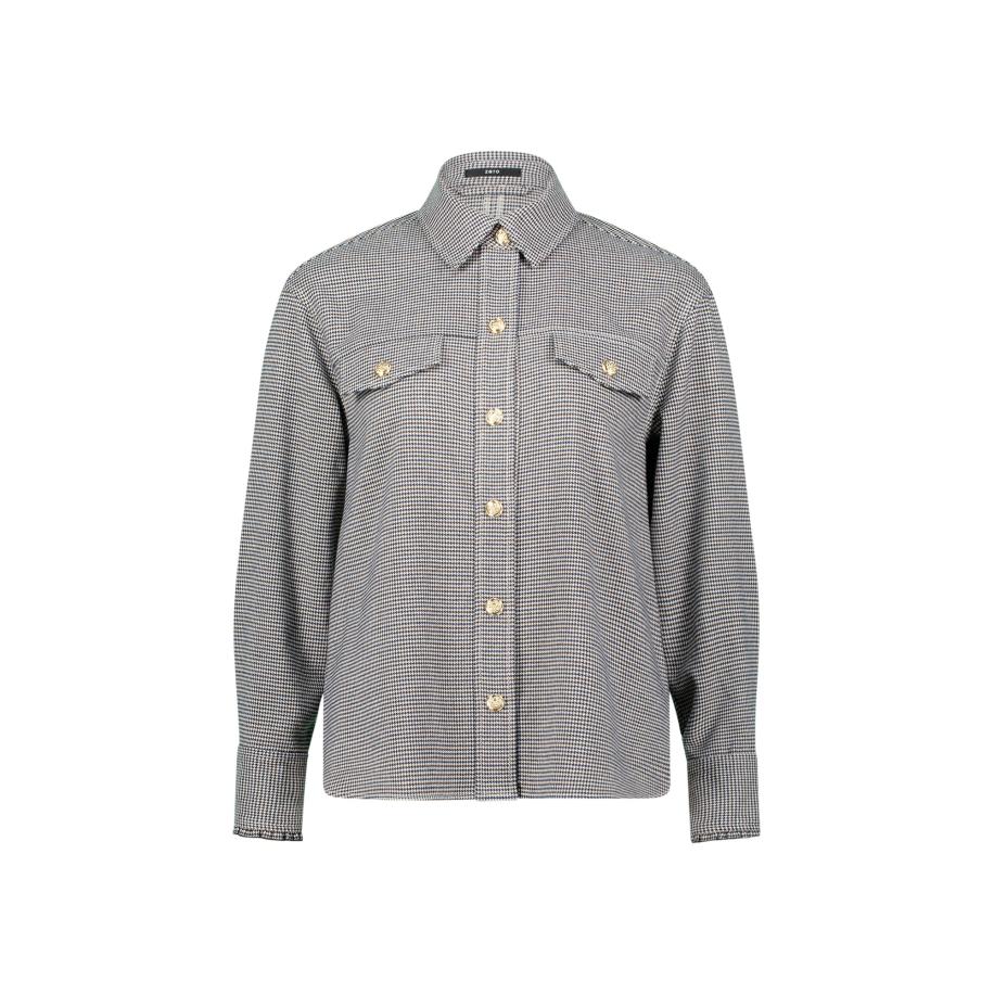 Zero zero Blouse indigo / bruin / wit -