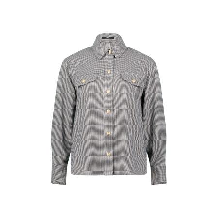 Zero zero Blouse indigo / bruin / wit