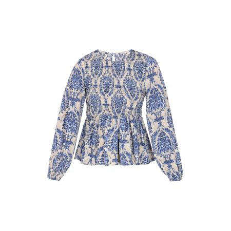 NAEMI NAEMI Blouse Fashion Look blauw / natuurwit
