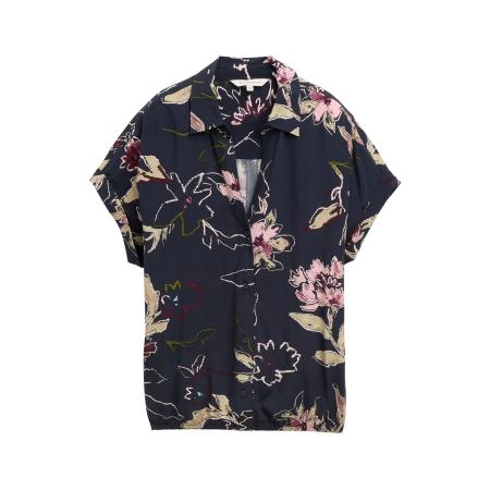 Tom Tailor TOM TAILOR Blouse crème / donkerblauw / bessen / rosa