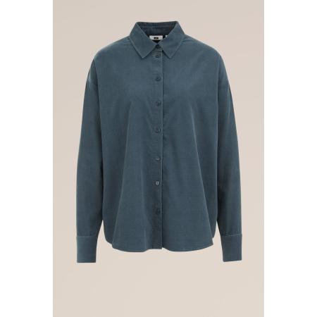 WE Fashion Dames Oversized corduroy blouse - Oversized - Grijsblauw - Katoen - Maat: XL