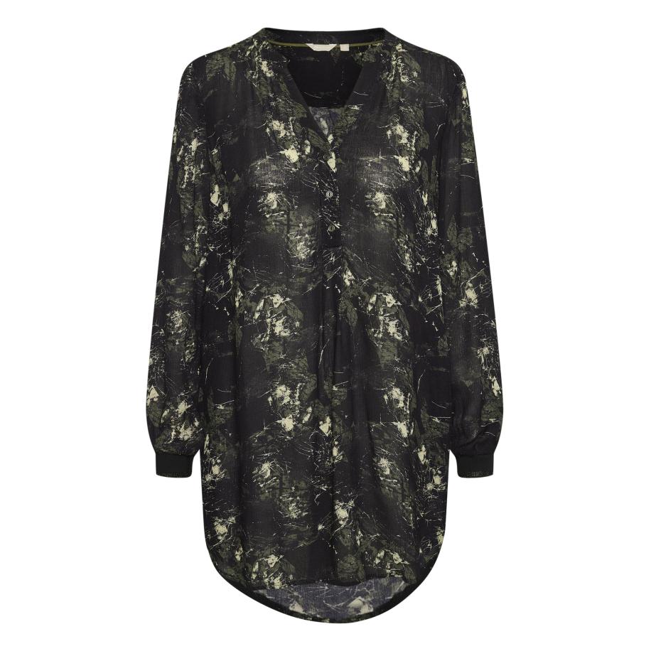 Kaffe Kaffe Tuniek Palice groen / zwart -
