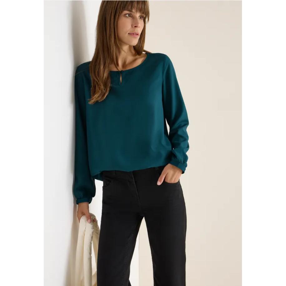 CECIL Blouse in effen kleur Groen