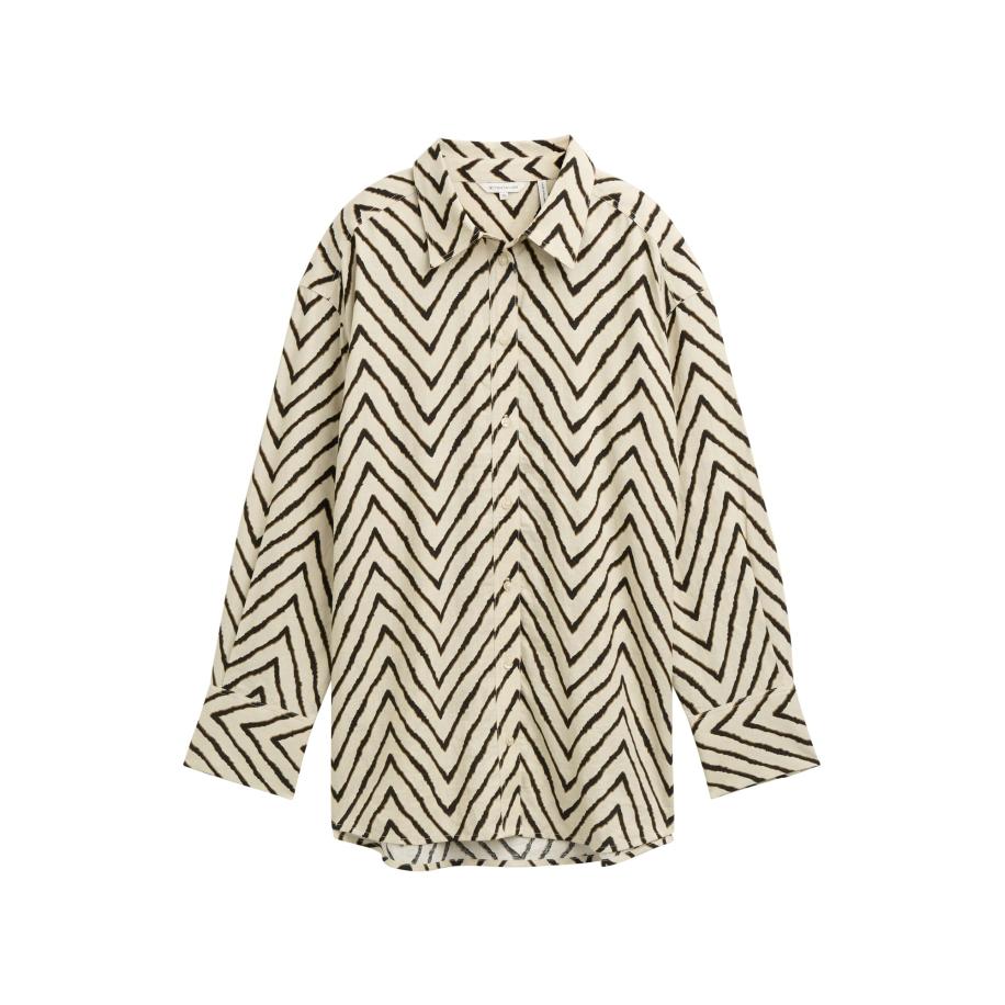 Tom Tailor TOM TAILOR Blouse crème / mosterd / zwart -