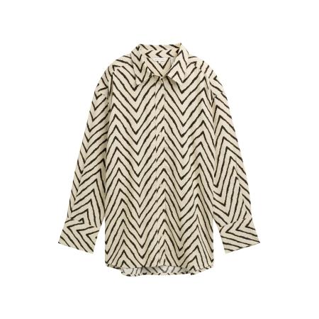 Tom Tailor TOM TAILOR Blouse crème / mosterd / zwart