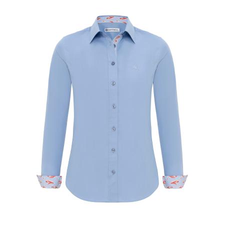 Dandalo Dandalo Blouse Welmer lichtblauw / oranje