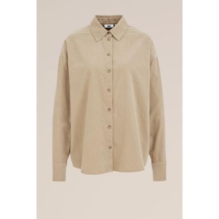 WE Fashion Dames Oversized corduroy blouse - Oversized - Beige - Katoen - Maat: XS