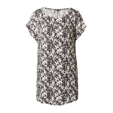 COMMA Blouse roodviolet / zwart / wit