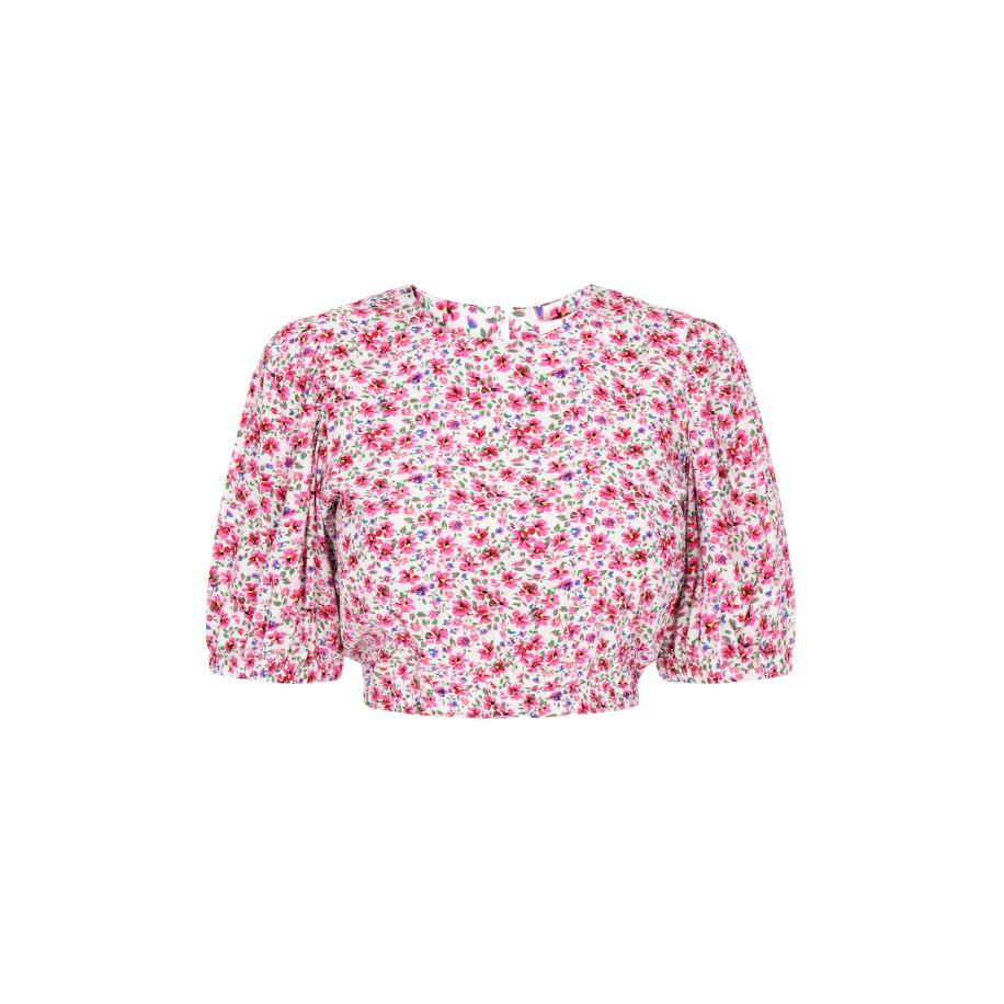 MYMO MYMO Blouse blauw / groen / pink / wit -