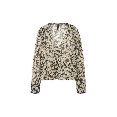 Mango MANGO Blouse YOUTH ivoor / karamel / zwart