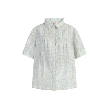 IZIA IZIA Blouse lichtblauw / offwhite