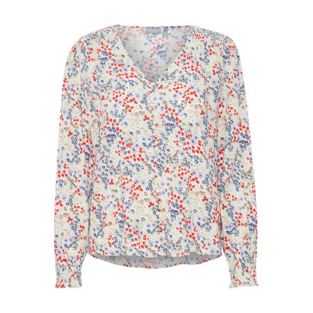 Fransa Fransa Blouse Flowy beige / blauw / grijs / rood