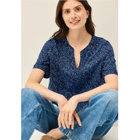 CECIL Gedessineerde blouse met gespleten hals