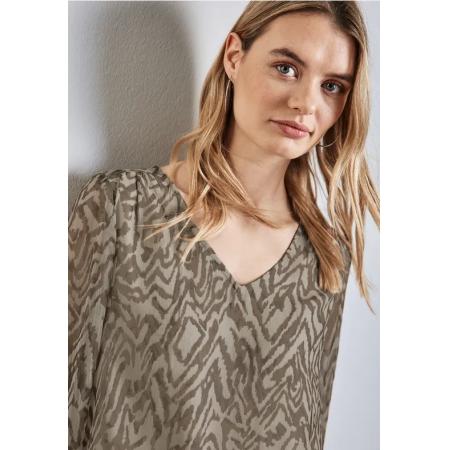 Street One Chiffon blouse met rimpels