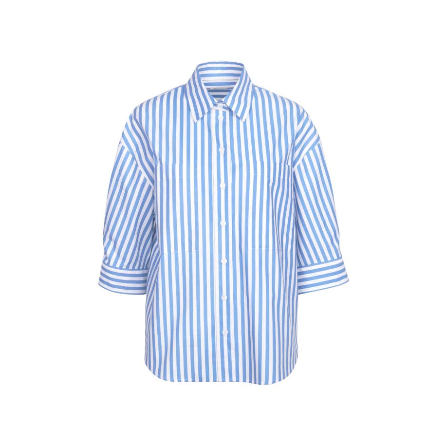 Seidensticker SEIDENSTICKER Blouse Schwarze Rose lichtblauw / wit -