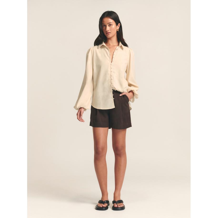 St MRLO Blouse Pico beige Bruin