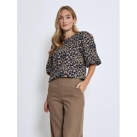 Peppercorn Peppercorn Blouse Tyrell lichtbruin / zwart / wit