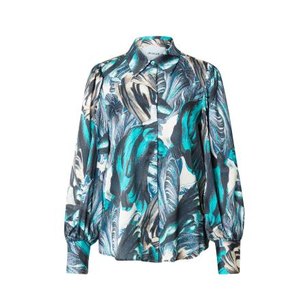 Minus minus Blouse Lenore crème / turquoise / nachtblauw / jade groen