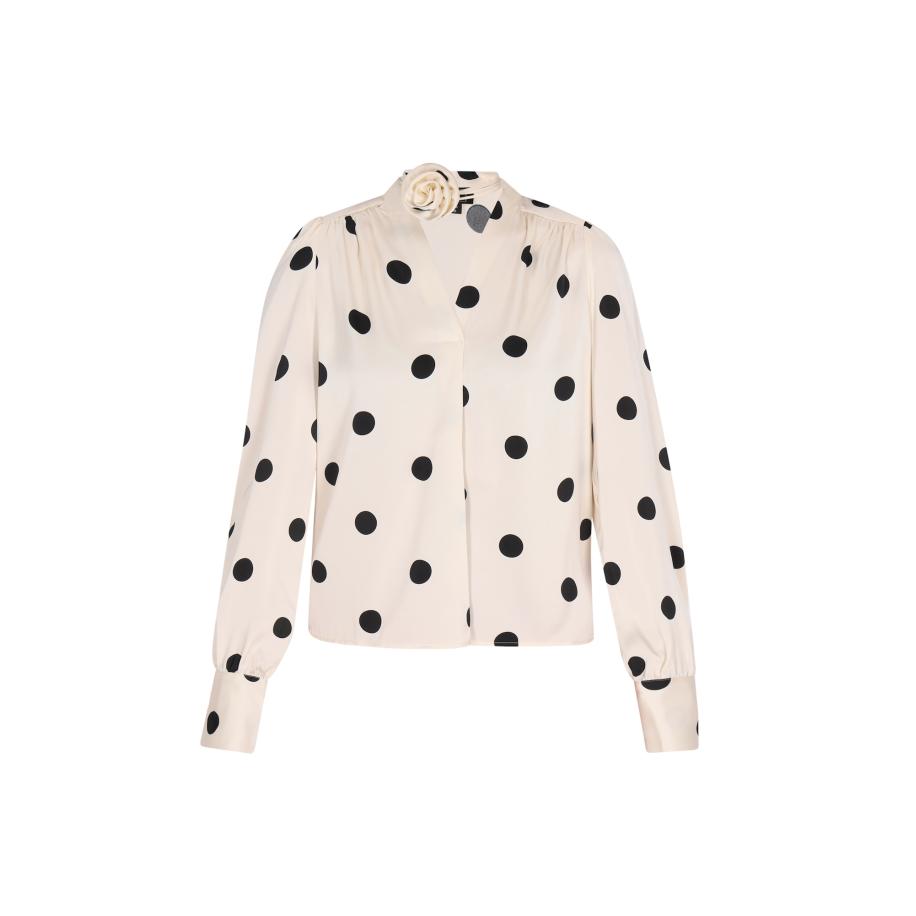 Faina faina Blouse zwart / parelwit -