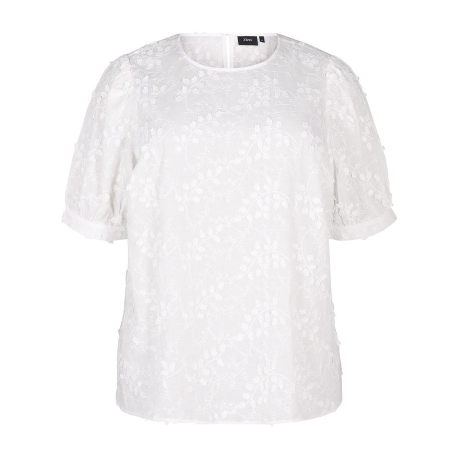 Zizzi Zizzi Blouse MRicca wit / natuurwit -