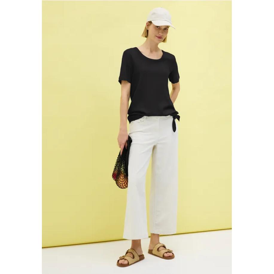 CECIL Blouse met knoopdetail Zwart