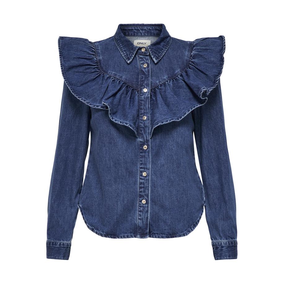 Only ONLY Blouse ONLIndigo blauw denim -