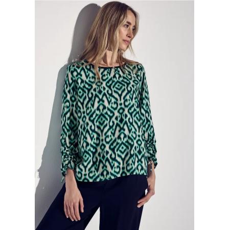 Street One Blouse met gerimpelde mouwen