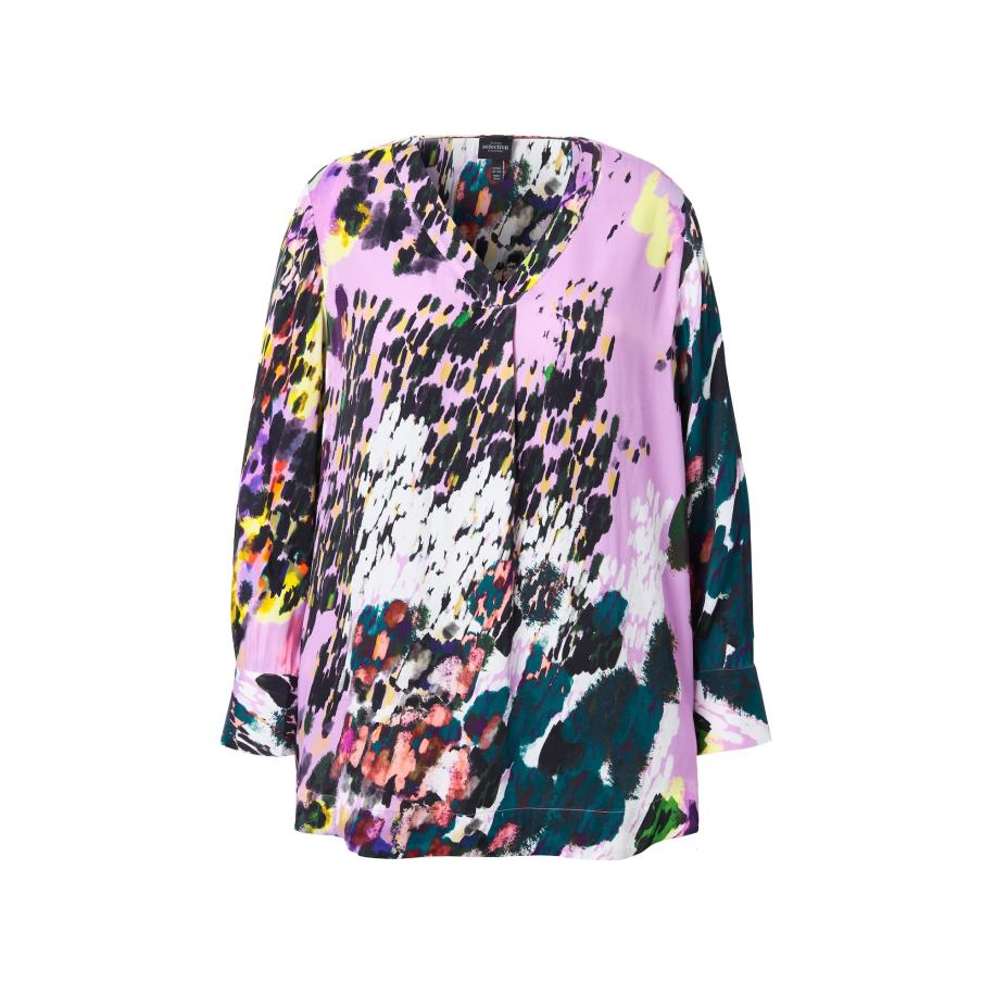 Ulla Popken Ulla Popken Blouse geel / petrol / lila / wit -