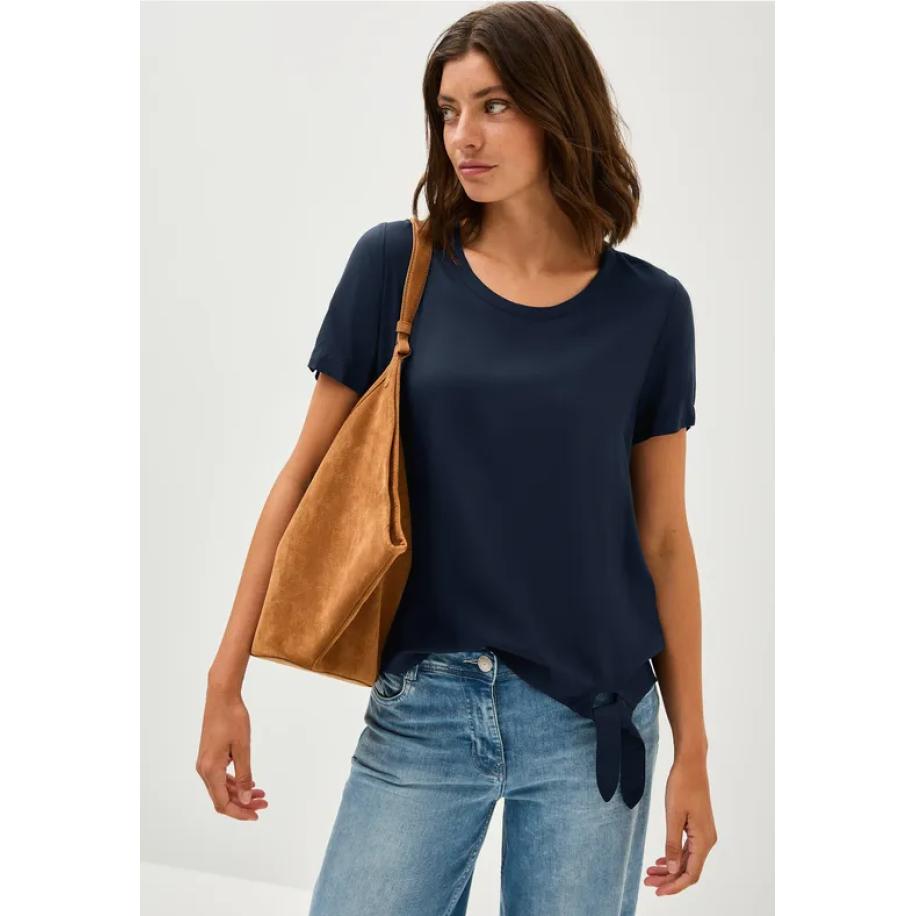 CECIL Blouse met knoopdetail Blauw