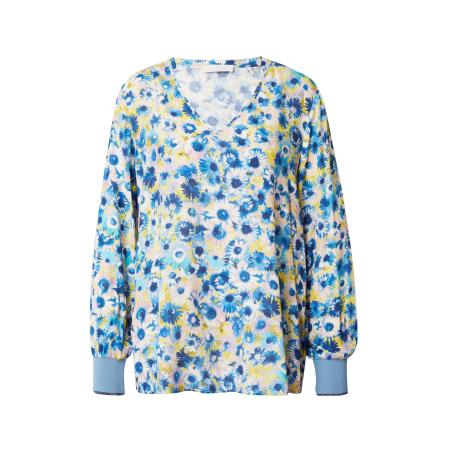 Rich & Royal Rich & Royal Blouse navy / lichtblauw / geel / poederroze