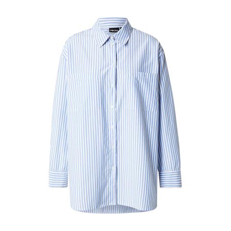 PIECES Blouse PCMELIA blauw / wit