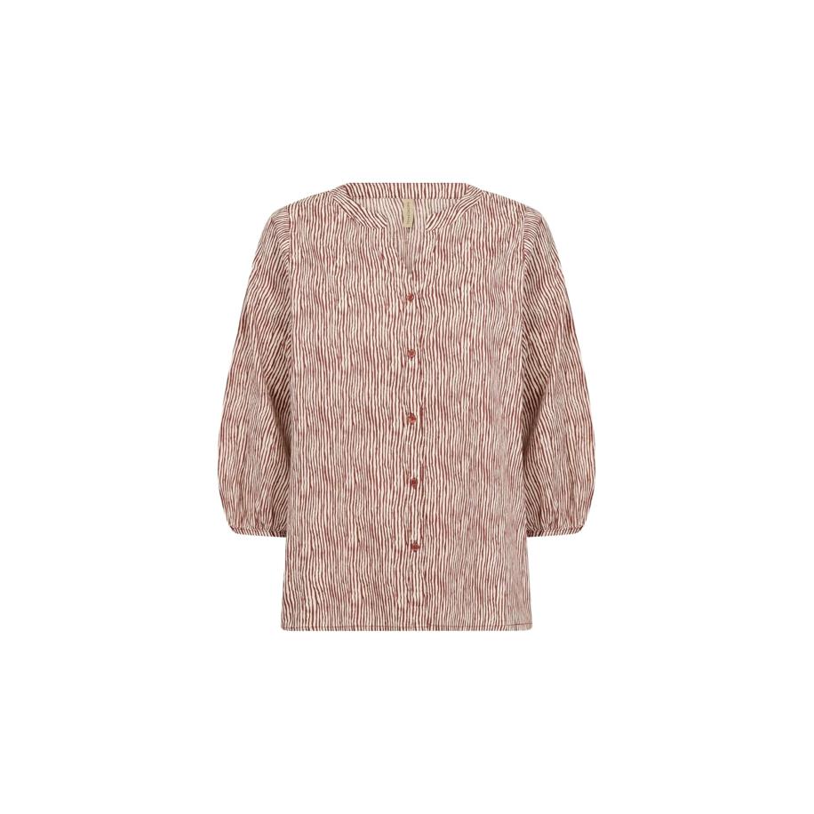 Soyaconcept Soyaconcept Blouse Saima beige / rood -
